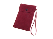 Kermesinus Faux Suede Flap Pouch Bag For Iphone 4 4g