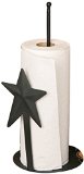 Your Hearts Delight Wrought Iron Folk Star Paper Towel Holder, 15-Inch