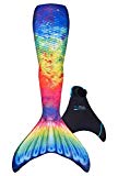 Fin Fun Mermaid Tail, Reinforced Tips, Monofin, Amazon Rainforest, Adult L