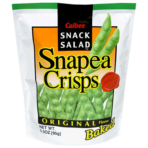 Calbee Snack Salad Snapea Crisps, Original Flavor, 3.3- Ounce Bags (Pack of 12)
