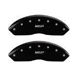 MGP Caliper Covers 37017SMGPBK 'MGP' Engraved Caliper Cover with Black Powder Coat Finish and Silver Characters, (Set of 4)