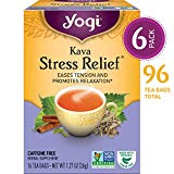 Yogi Tea - Kava Stress Relief - Eases Tension and Promotes Relaxation - 6 Pack, 96 Tea Bags Total