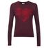 Sonia by Sonia Rykiel Women's Intarsia Heart & Tiger Print Jumper - Brownie/Navy/Black - M