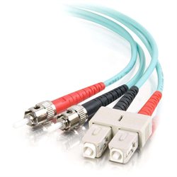 1m SC-ST 10Gb 50/125 OM3 Duplex Multimode Fiber Optic Cable (Plenum-Rated) - Aqua - Fiber Optic for Network Device - SC Male - ST Male - 10Gb - 50/125 - Duplex Multimode - OM3 - 10GBase-SR, 10GBase-LRM - Plenum-Rated - 1m - Aqua