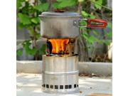 Portable Stainless Steel Lightweight Wood Stove Solidified Alcohol Stove Outdoor Cooking Picnic Bbq Camping