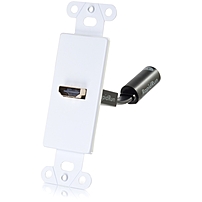 C2g Rapidrun Hdmi Decorative Style Wall Plate Transmitter - White - White - 1 X Hdmi Port(s) 60150