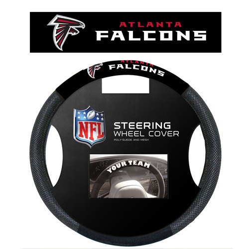 Fremont Die Inc Atlanta Falcons Poly-Suede Steering Wheel Cover Steering Wheel Cover