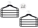 Hanger for pants Bar Pants Velvet Hangers - 4 Pack - Space Saving (Black)