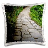 KIKE CALVO Japan Collection - Bandipur, hilltop settlement and a municipality in Tanahu District - 16x16 inch Pillow Case