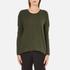French Connection Women's Viva Vhari Long Sleeve Roundneck Jumper - Dark Olive Night - L