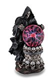 Resin Indoor Figurine Lamps Destroyer Of Worlds Grim Reaper Plasma Crystal Ball Accent Lamp 6.5 X 12 X 6 Inches Black