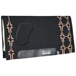 Professionals Choice SMX- Air Ride OrthoSport Western Show Pad: Cross Plains Pattern 30'' X 32'' Navy/Tan