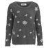 ONLY Women's Crystal Snowflake Christmas Jumper - Dark Grey Melange