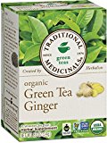 Traditional Medicinals Organic Green Tea Ginger Tea, 16 Tea Bags (Pack of 6)