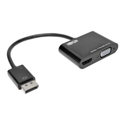 Tripplite P136-06n-hv-v2 Displayport To Hdmi Vga Adapter Converter 4k X 2k Dp To Hdmi Vga Dport 1.2 - Video Converter - Displayport - Hdmi  Vga - Black