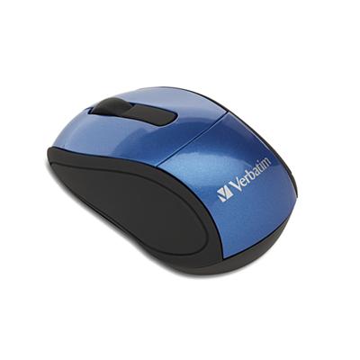 Verbatim 97471 Wireless Mini Travel Mouse - Mouse - Optical - Wireless - 2.4 Ghz - Usb Wireless Receiver - Blue