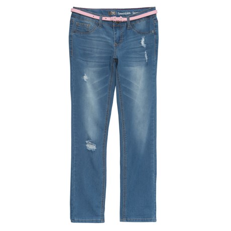 Belted Destructed Jeans (for Big Girls)