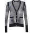 Sonia by Sonia Rykiel Women's Bicolor Striped Cardigan - Navy/White - UK 14-16