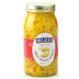 Delallo Hot Banana Pepper Rings, 16 Ounce -- 12 per case.