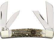 Hen & Rooster Knives 344ds Congress Pocket Knife With Deer Stag Handles Hr344ds Hen & Rooster