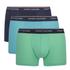 Tommy Hilfiger Men's 3 Pack Trunk Boxer Shorts - River Blue/Jade Cream/Navy Blazer - L