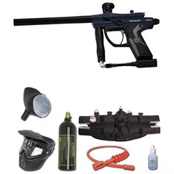 Kingman Spyder Fenix Silver Paintball Gun Package - Slate Blue