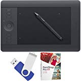 Wacom Intuos Pro Pen & Touch Tablet Small Creative Bundle w/16GB Lexar USB/Corel Paint Includes Intuos Pro Tablet, Corel Paint Shop Pro and 16GB Flash Drive