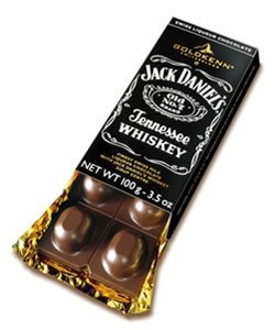 Jack Daniels Whiskey Filled Chocolate Bar by Goldkenn - 100gr (3.5 Oz)