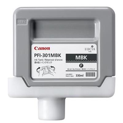 Canon 1485b001aa Pfi-301mbk 330ml Pigment Matte Black Ink Tank