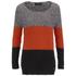 nümph Womens Stripe Knit Jumper - Tigerlily - L/UK 14