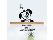 Keep Calm And Laugh Like Crazy Quotes Decal Switch Stickers Cartoon Decor Decals Animal Mural
