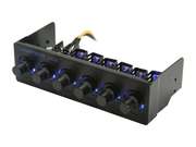 1ST PC CORP. FC-FC2-B Lamptron 5.25 6-channel fan controller, 45w/channel, 3-pin fan & molex power co