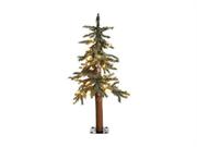 2.5' Pre-Lit Frosted Alpine Artificial Christmas Tree - Clear Lights