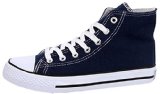 Ace Wome's Flat Sports Canvas Shoes Fashion Sneakers (6.5, high-top navyblue)
