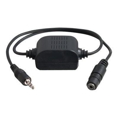 Cables To Go 40000 3.5mm Extension Stereo Audio Isolation Transformer - Stereo Audio Isolation Transformer - Black