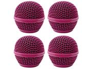 Seismic Audio - Sa-m30grille-purple-4pack - 4 Pack Of Replacement Purple Steel Mesh Microphone Grill Heads - Compatible With Sa-m30, Shure Sm58, Shure Sv100 And