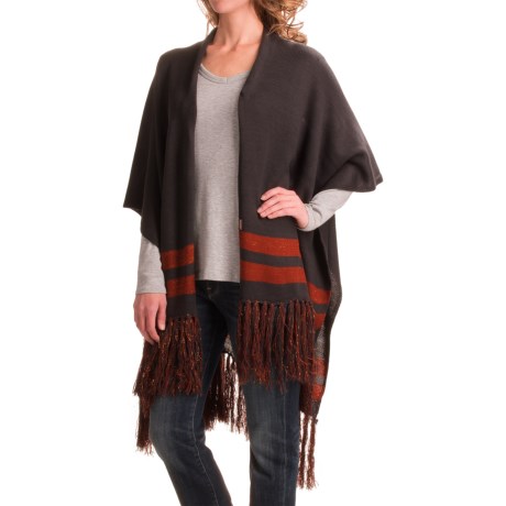 Knit Fringe Ruana (for Women)