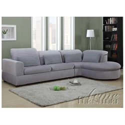 Oron Ultra Plush Sectional in Grey by Acme Furniture