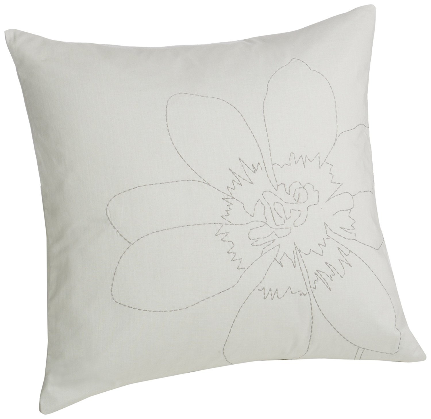 Calvin Klein Home Palermo Sketch Flower Pillow, 18 X 18 Inch