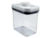 Oxo Good Grips Pop Container, Rectangle, 1.5 Quart, White/clear