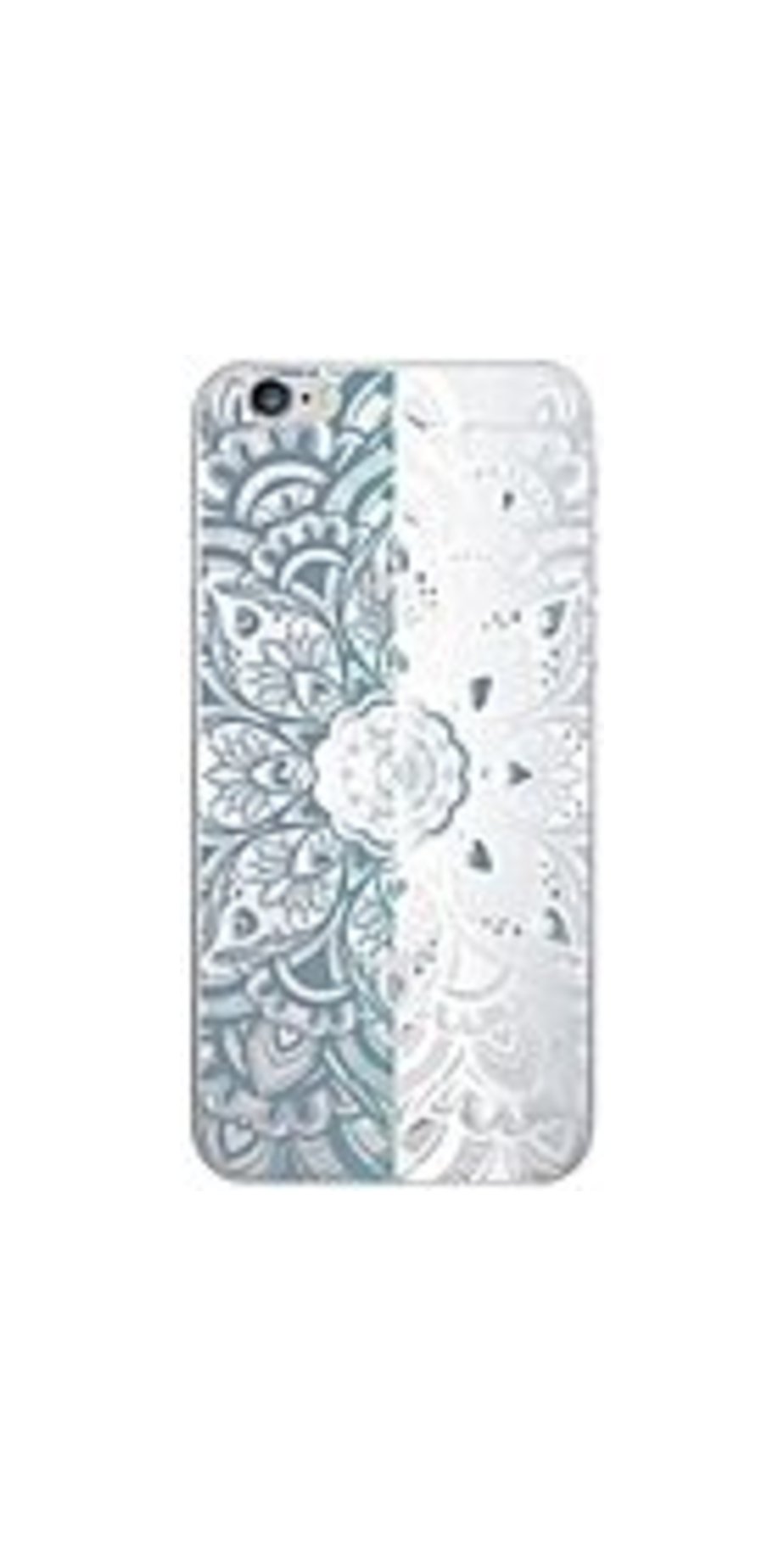 Otm Iphone 7/6/6s Plus Hybrid Clear Phone Case, Mandala Heart Grey & White - Iphone 7 Plus, Iphone 6 Plus, Iphone 6s Plus - Clear - Mandala Heart Grey