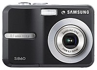 Samsung Ec-s860zbba/us S860  8.1 Megapixels Digital Camera - 3x  Optical Zoom/3x  Digital Zoom  - 2.4-inch Lcd Display - Sd, Md Sdhc Memory - Black