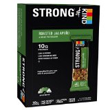 STRONG & KIND Protein Bars, Roasted Jalapeno Savory Snack Bars, 1.6 Ounce, 12 Count