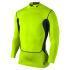 Nike Men's Hyperwarm Dri Fit Compression Mock Top - Volt Green