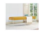 Sunshine Pebbled Velvet Bench