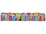 4.5ft Jointed Happy Birthday Banner