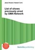 List Of Shows Previously Aired By Gma Network