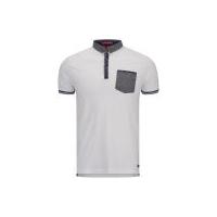 Brave Soul Men's Zorah Printed Pocket Polo Shirt - Optic White