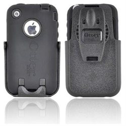 Black OEM Otterbox Defender Hard Silicone Case w Built-In Screen Protector & Holster Bulk Package For Apple iPhone 3G 3GS