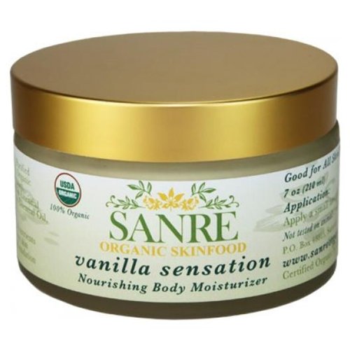 SanRe Organic Skinfood - Vanilla Sensation - 100% USDA Organic Nourishing Body Moisturizer - No SPF